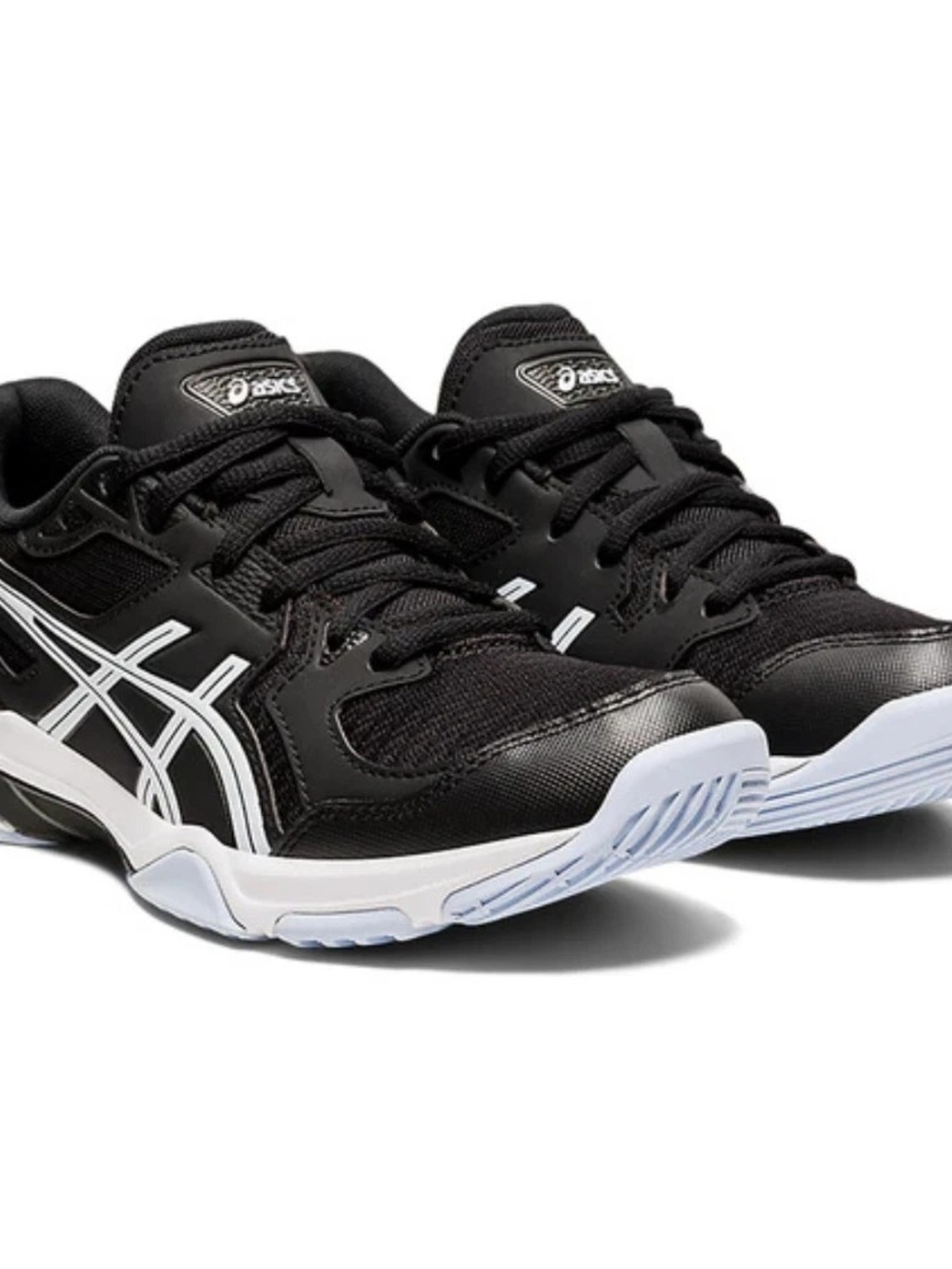 Asics Black with White Trim Low-Top Athletic Shoes